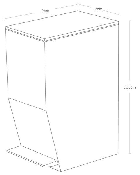 Bílý plastový pedálový odpadkový koš Yamazaki Tower 3,9 l