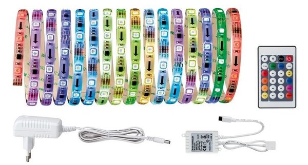 Digitální LED pásek 5m RGB bílá plast (elektron.krácení) 704.80 - PAULMANN