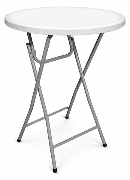 Skládací bistro stolek Ø 80 cm / výška 110 cm – bílý