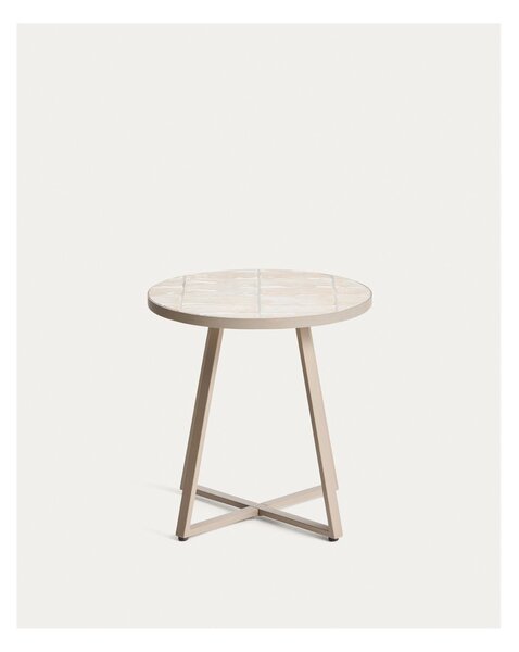 Kulatý zahradní stolek s keramickou deskou ø 45 cm Tella – Kave Home