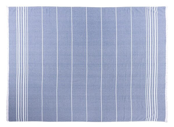 Modrá bavlněná deka 150x200 cm Solene – Tiseco Home Studio