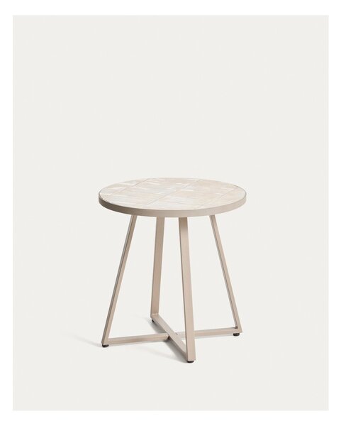Kulatý zahradní stolek s keramickou deskou ø 45 cm Tella – Kave Home
