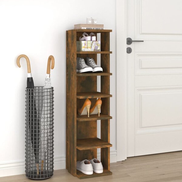 Botník kouřový dub 27,5x27x102 cm kompozitní dřevo