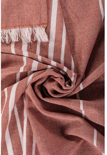 Bavlněná deka v terakotové barvě 150x200 cm Solene – Tiseco Home Studio