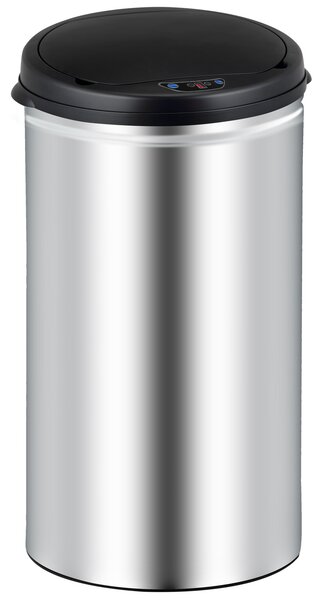 FurniGO Bezdotykový odpadkový koš BIN - automatické otevírání - 56 litrů ušlechtilá ocel