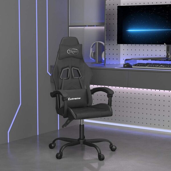 Herní židle černá umělá kůže 3143898