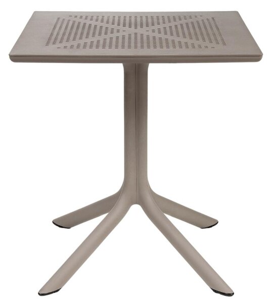 Nardi Šedo hnědý plastový zahradní stůl Clipx 80 x 80 cm