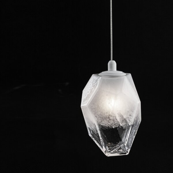 Skleněné závěsné světlo Nova Luce Ice 12 cm