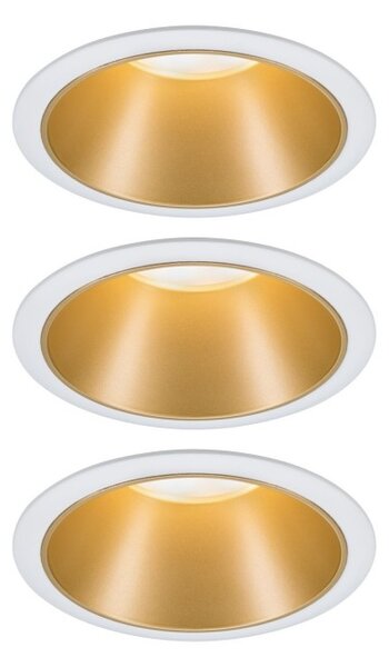 Vestavné svítidlo LED Cole 3x6,5W bílá/zlatá mat 3-krokové-stmívatelné 2700K teplá bílá - PAULMANN