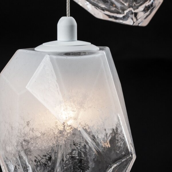 Skleněné závěsné světlo Nova Luce Ice 29 cm