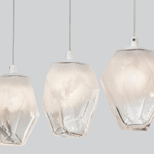 Skleněné závěsné světlo Nova Luce Ice 84 cm