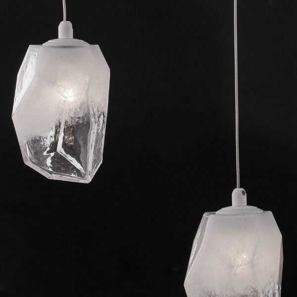 Skleněné závěsné světlo Nova Luce Ice 84 cm