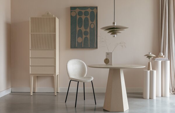 Béžová dubová šatní skříň ZUIVER JUNE 180 x 60 cm se zásuvkami