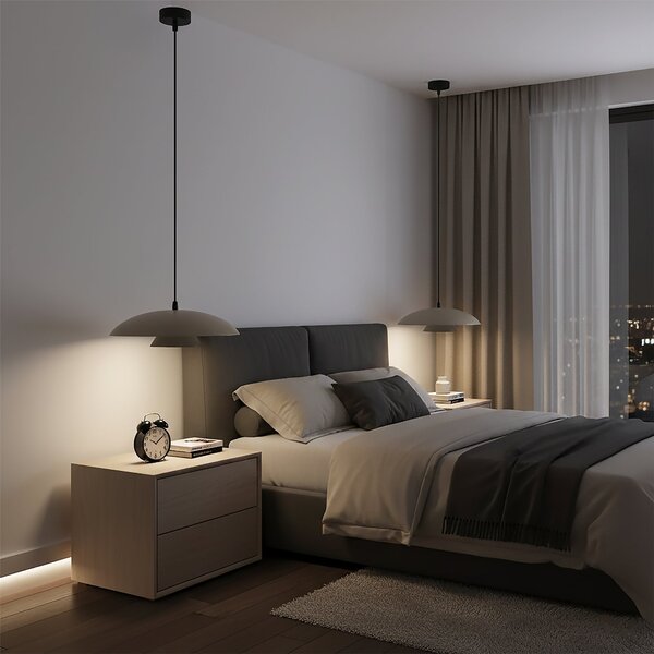 Závěsné svítidlo BABEL 1 – moka / černé, 1× GX53, šířka 30 cm