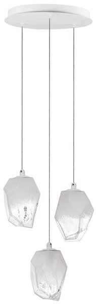 Skleněné závěsné světlo Nova Luce Ice 29 cm