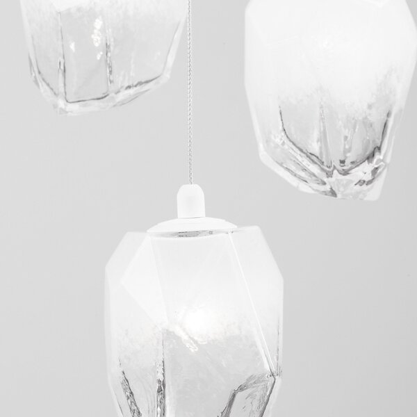 Skleněné závěsné světlo Nova Luce Ice 29 cm