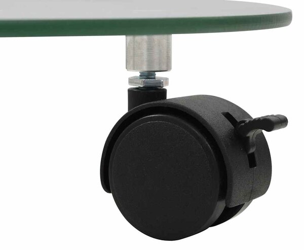 Vozíky na rostliny 4 ks 28 cm tvrzené sklo kulaté 3144028