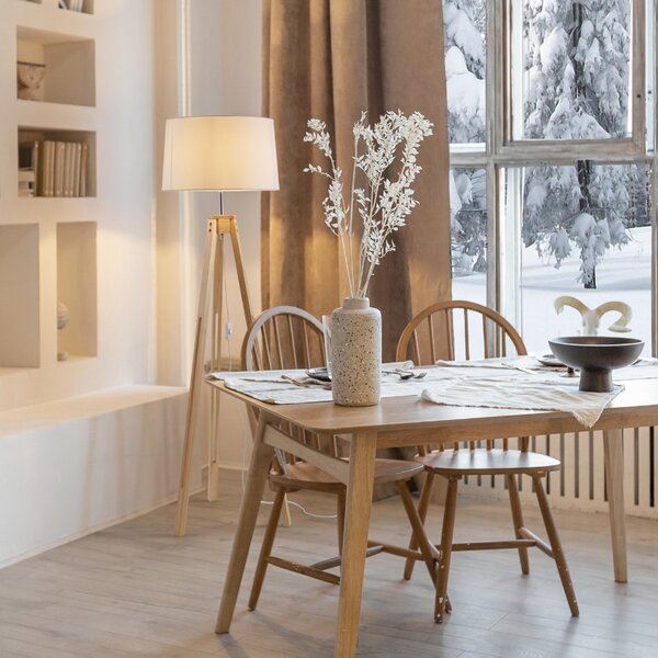 Bílá stojací lampa Nova Luce Le Roy 145 cm