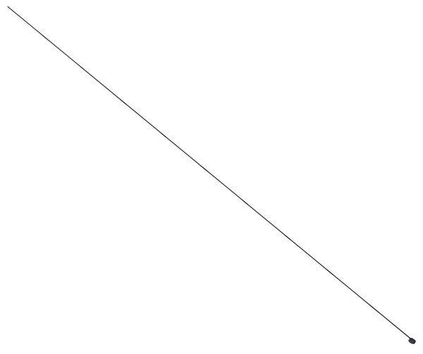 Moderní kolejnicový systém černý 1-fázový 1000 cm s kulatým zdrojem - Magnetic