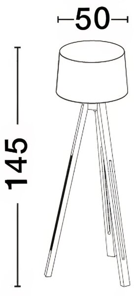 Bílá stojací lampa Nova Luce Le Roy 145 cm