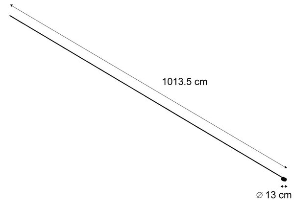Moderní kolejnicový systém černý 1-fázový 1000 cm s kulatým zdrojem - Magnetic