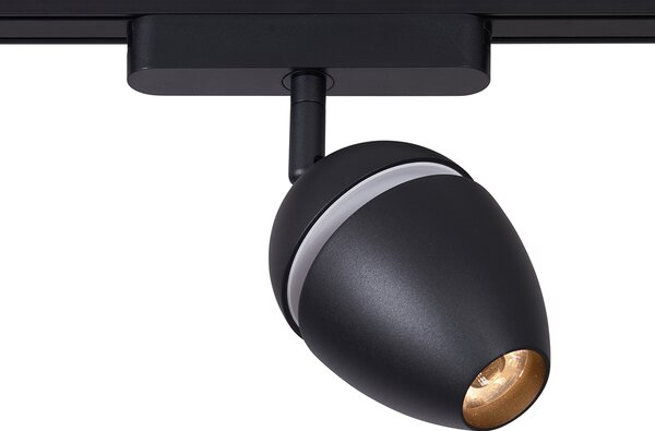 Moderní kolejnicový systém se 4 černými bodovými světly jednofázový - Magnetic Eggy