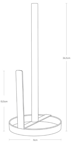 Bílý kovový držák na roli kuchyňských utěrek Yamazaki Tosca 26,5 cm