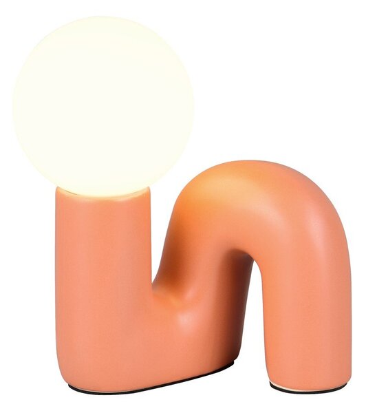 Oranžová keramická stolní lampa (výška 21,5 cm) Quinn – Reality