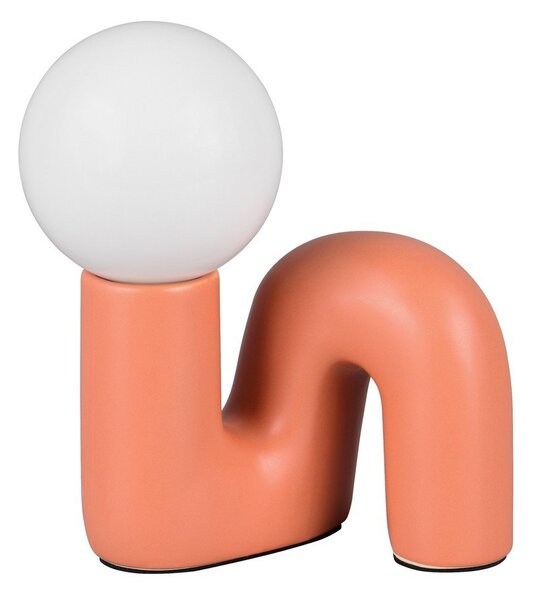 Oranžová keramická stolní lampa (výška 21,5 cm) Quinn – Reality