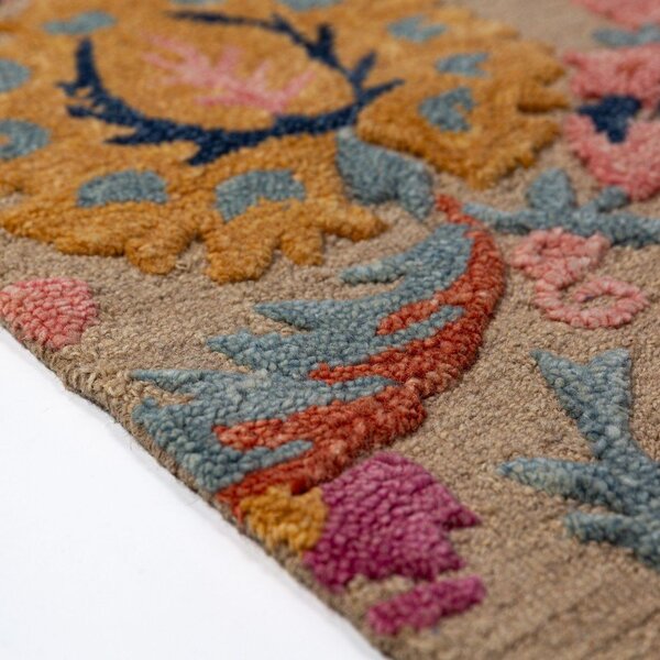 Ručně tkaný vlněný koberec 140x200 cm Amira Floral – Flair Rugs