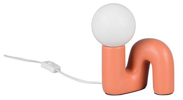 Oranžová keramická stolní lampa (výška 21,5 cm) Quinn – Reality