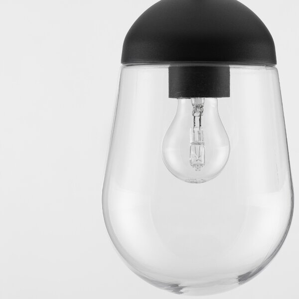 Skleněné venkovní závěsné světlo Nova Luce Omika 15 cm
