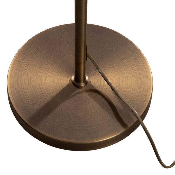 Stojací lampa bronzová s oválným sametovým stínidlem s designem listů 50 cm - Parte