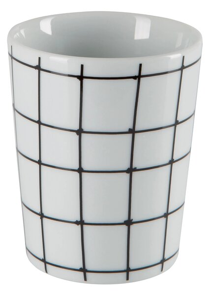Spirella kelímek na zubní kartáčky, bílo-černý, porcelán