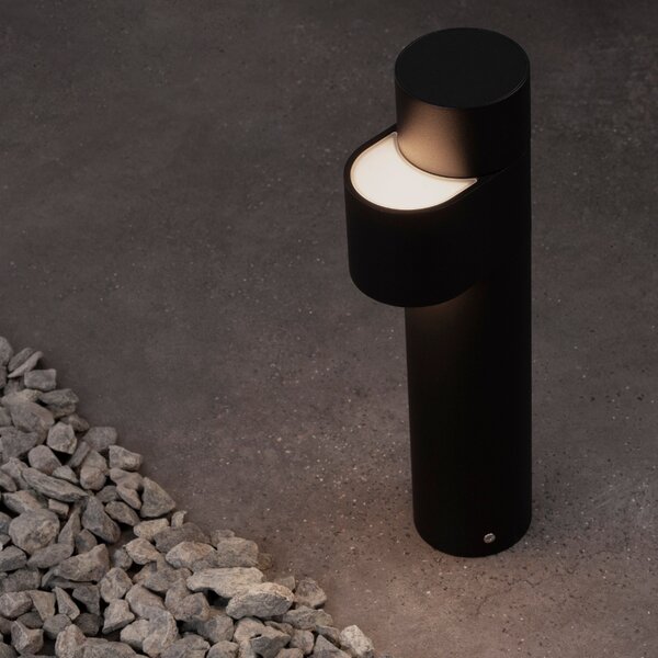 Černé kovové venkovní sloupkové LED světlo Nova Luce Aduro 35 cm