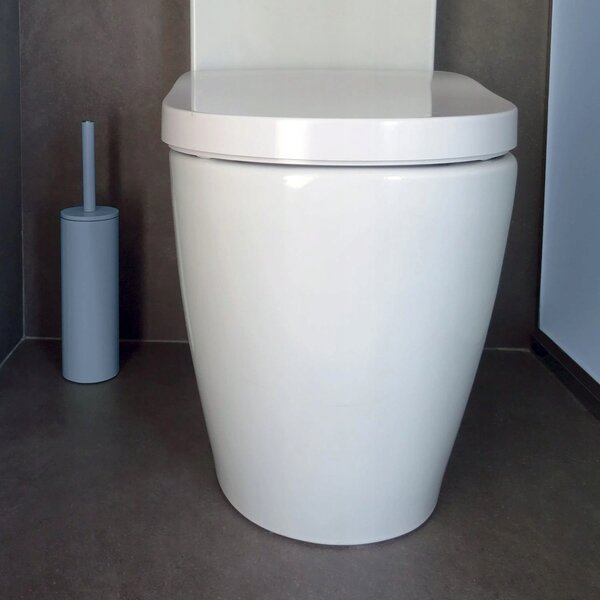 Spirella Akira WC štětka Cyan s kovovým držákem, 40 cm