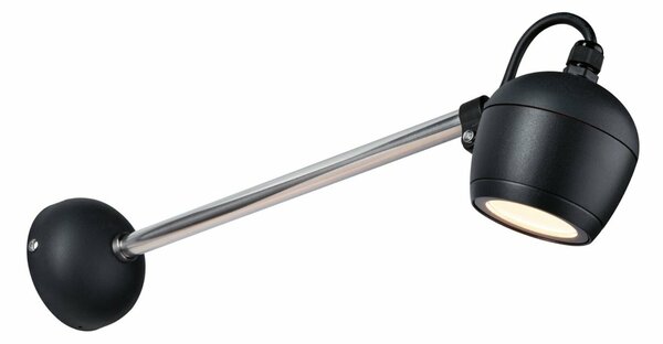 PAULMANN LED venkovní nástěnné svítidlo Smart Home Zigbee Kikolo neláká hmyz IP65 90mm CCT 6,2W 230V 80° antracit umělá hmota/hliník 947.72