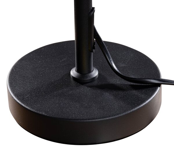 Stolní lampa černá s taupe sametovým stínítkem 35 cm - Parte