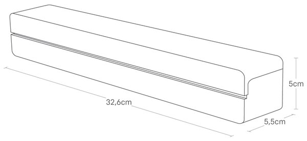 Bílý plastový magnetický držák na kuchyňské fólie Yamazaki Tower 32,6 cm