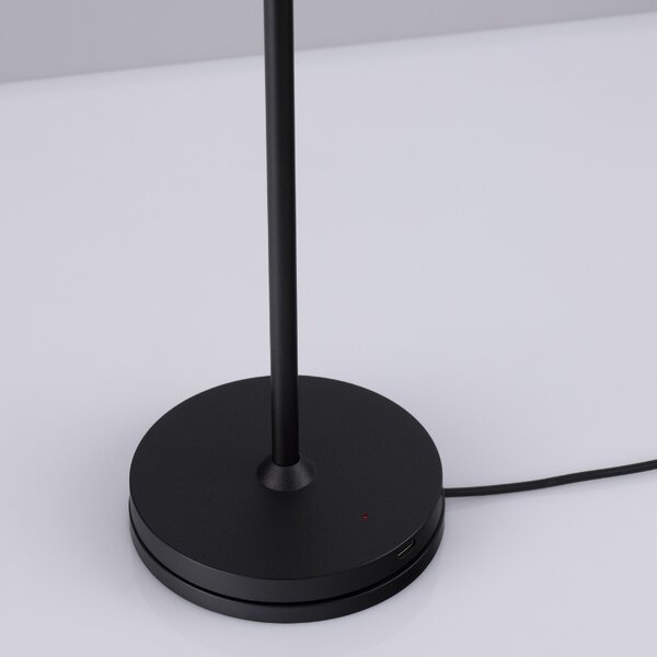 Černá kovová nabíjecí stolní LED lampa Nova Luce Seina