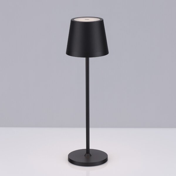 Černá kovová nabíjecí stolní LED lampa Nova Luce Seina