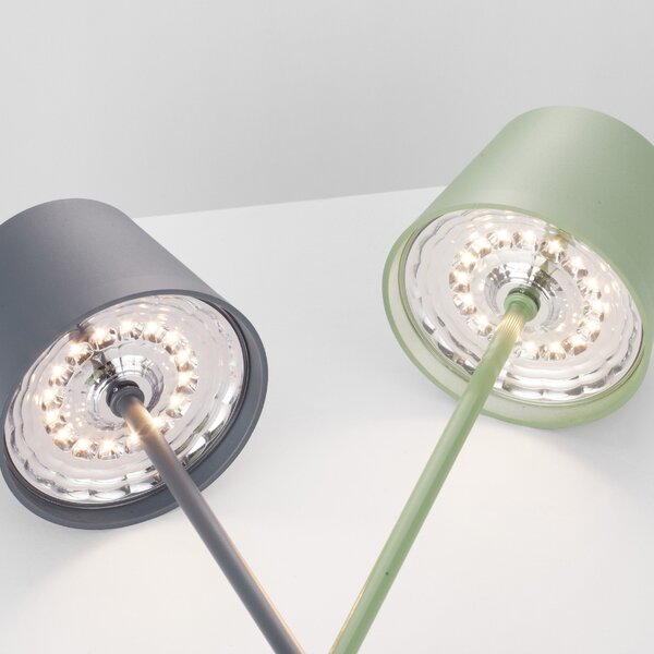 Šedá kovová nabíjecí stolní LED lampa Nova Luce Seina