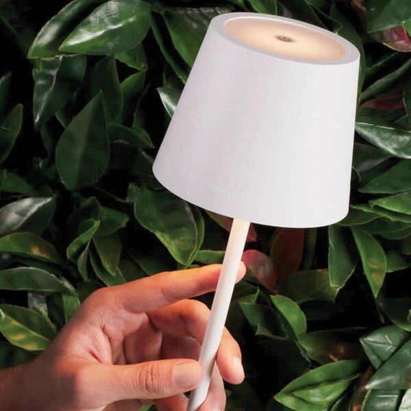 Bílá kovová nabíjecí stolní LED lampa Nova Luce Seina
