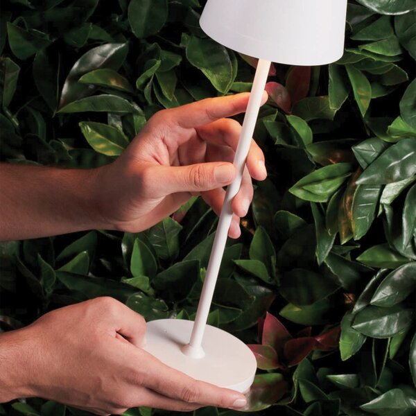 Bílá kovová nabíjecí stolní LED lampa Nova Luce Seina