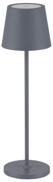 Šedá kovová nabíjecí stolní LED lampa Nova Luce Seina