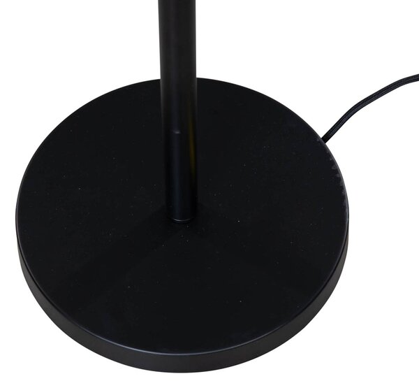 Stojací lampa černá s zeleným sametovým stínítkem 40 cm - Simplo