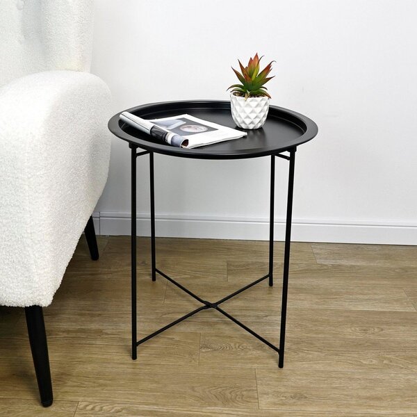 Kovový kulatý odkládací stolek ø 47 cm Hilmar – Yes Everyday