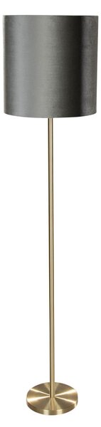 Stojací lampa mosazná s plyšovým stínidlem zelená 40 cm - Simplo