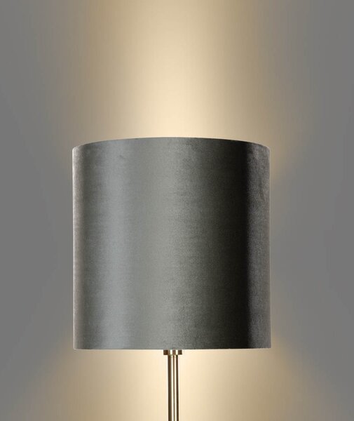 Stojací lampa mosazná s plyšovým stínidlem zelená 40 cm - Simplo