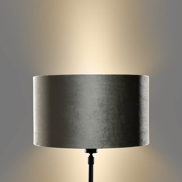 Stolní lampa černá s zeleným sametovým stínítkem 35 cm - Parte